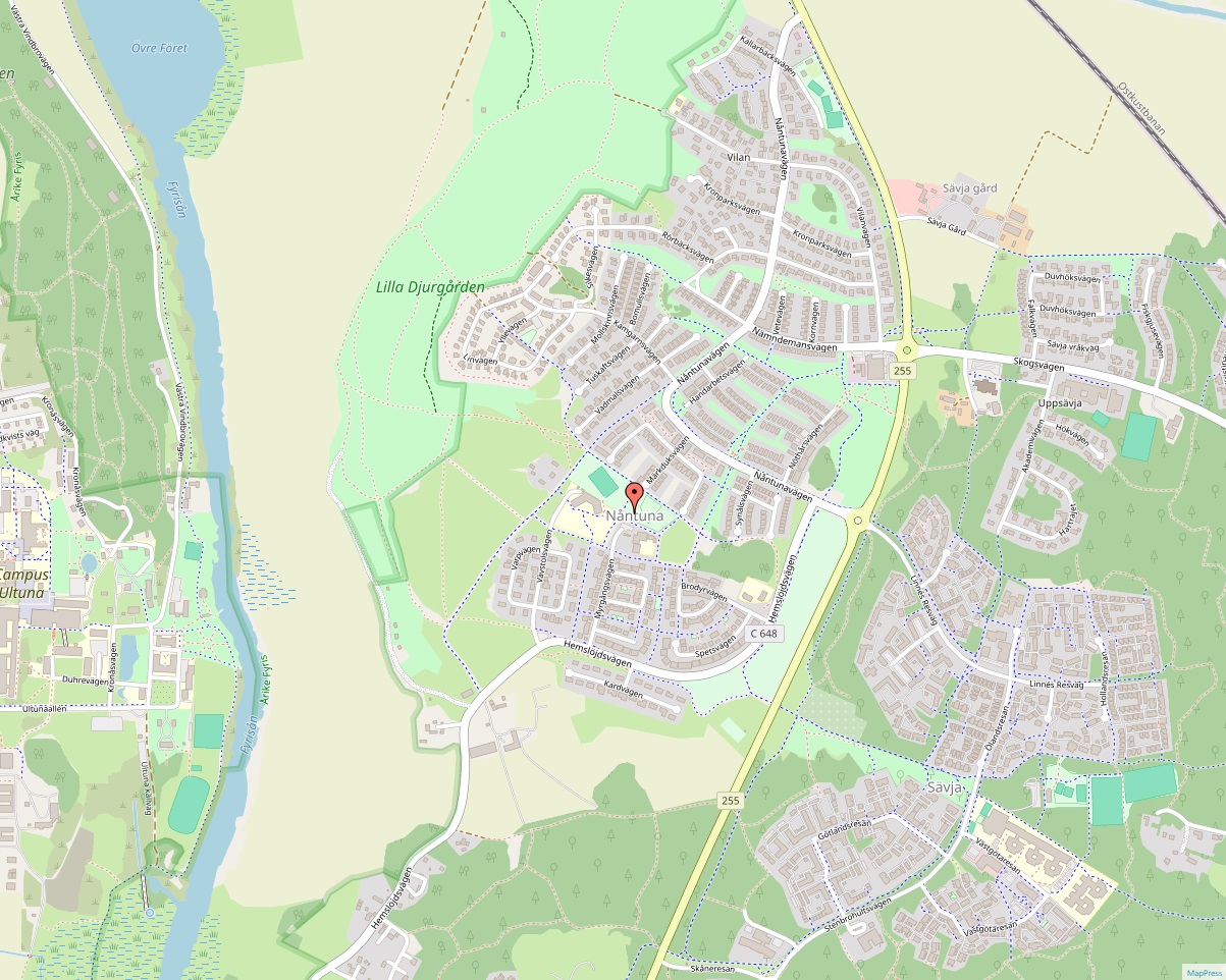 Nåntuna Karta